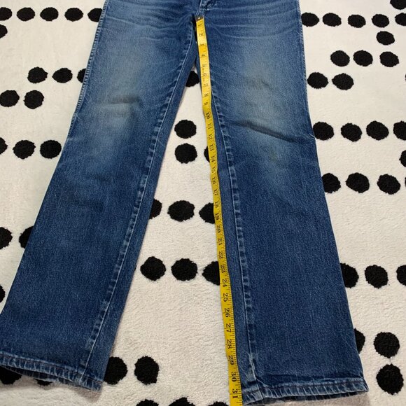 Wrangler 947STR Cowboy Cut Dark Faded Denim Bootcut Jeans - Picture 12 of 12